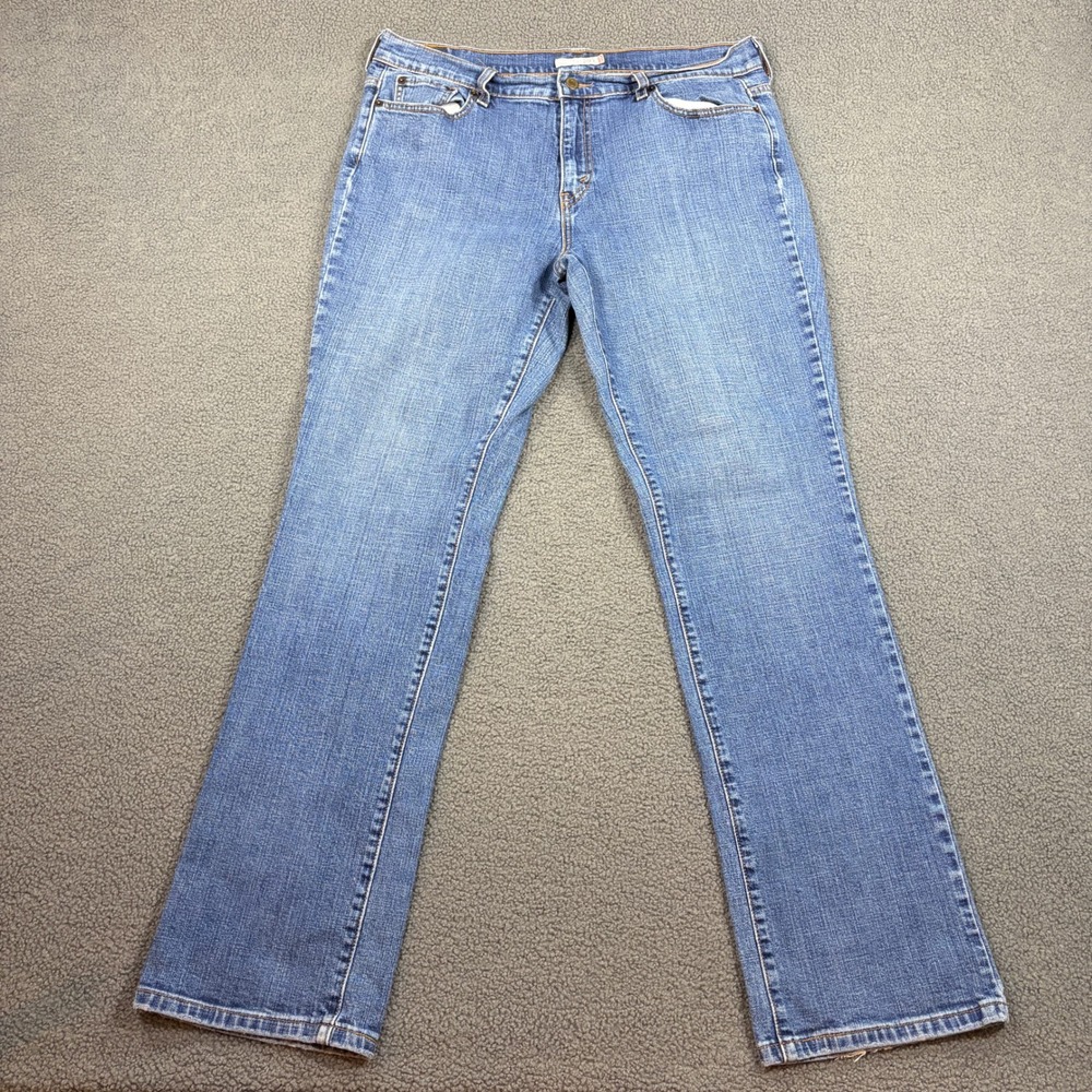 Levi Jeans Women 14L Blue 505 Straight Leg Stretch Denim Mid Rise 052176821873